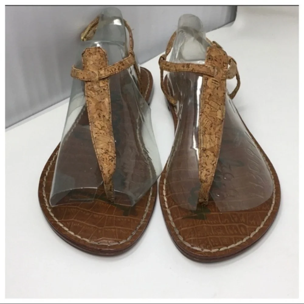 NWOT Sam Edelman Gigi Cork Ankle T-Strap Sandal Sz 9